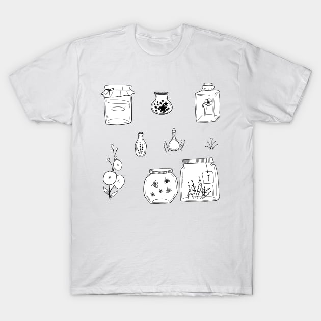 Cute Jar illustrations T-Shirt by Mayarart